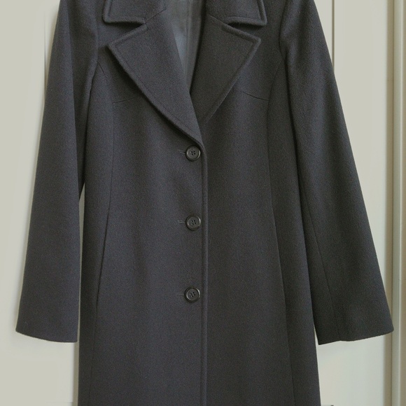 Fleurette Loro Piana Wool & Cashmere Coat, Black, Size 4, Brand New - Picture 1 of 7